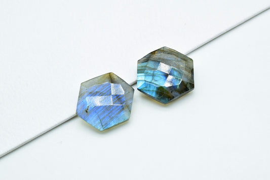 Labradorite Faceted Hexagon Briolette Beads,15mm Faceted Hexagon Briolettes,Flashy Labradorite Beads,Fancy Hexagon Beads,AAA Quality Beads