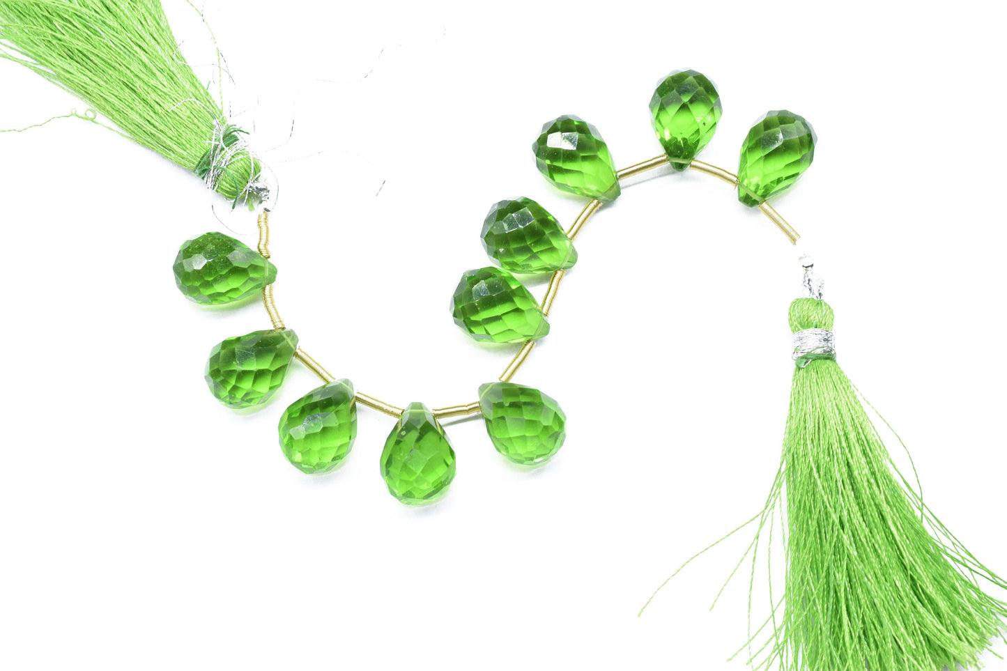 Peridot Teardrop Shape Briolettes,10x14mm Faceted Drop Beads,Peridot Faceted Drop Shape Briolette,AAA Quality Briolettes,Peridot Briolettes