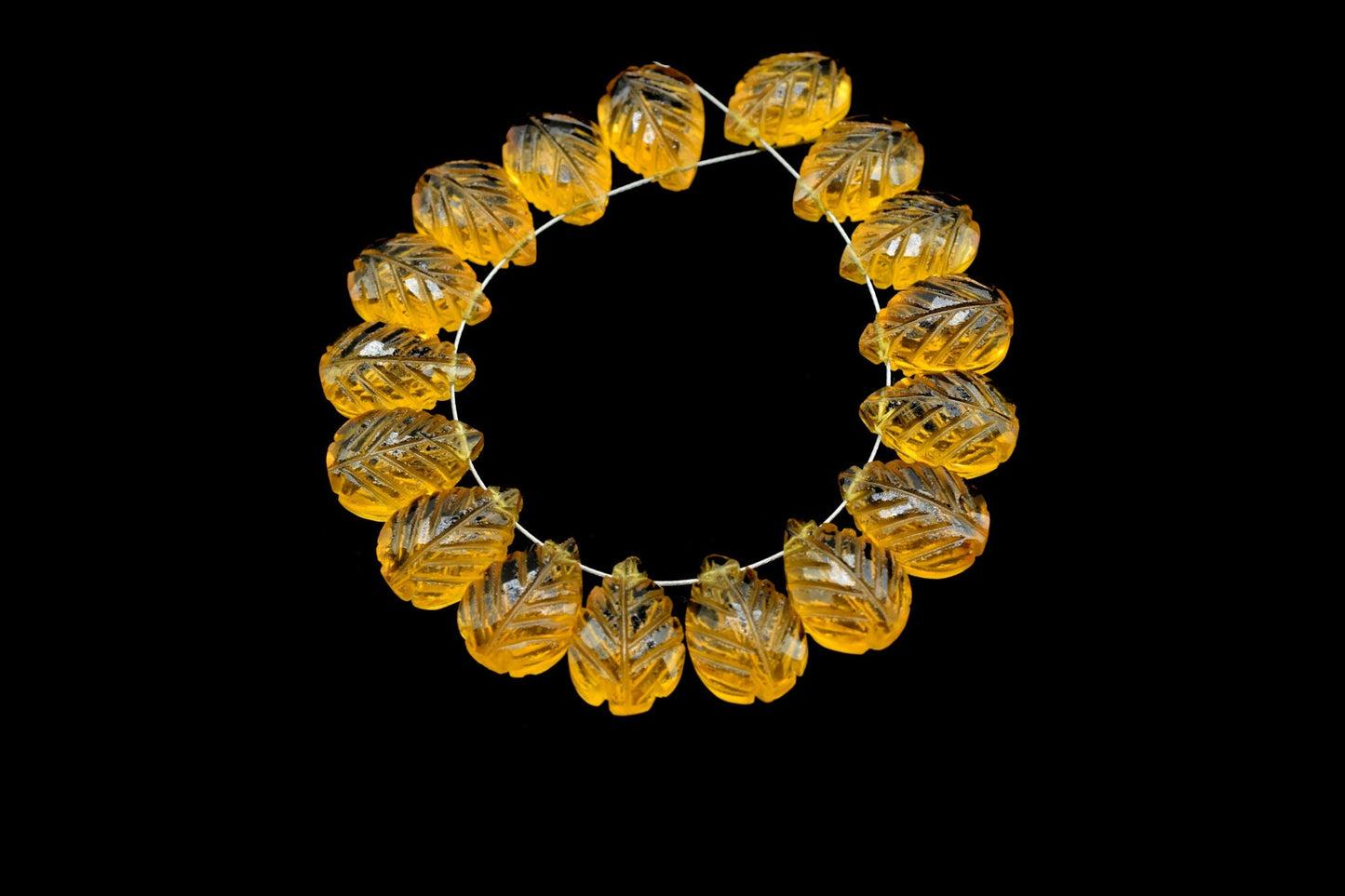 Citrine Carved Leaf Shape Beads,9x13mm Pear Shape Carved Briolettes,Citrine Fancy Teardrop Briolettes,Carved Leaf Beads,Golden Gemstone bead