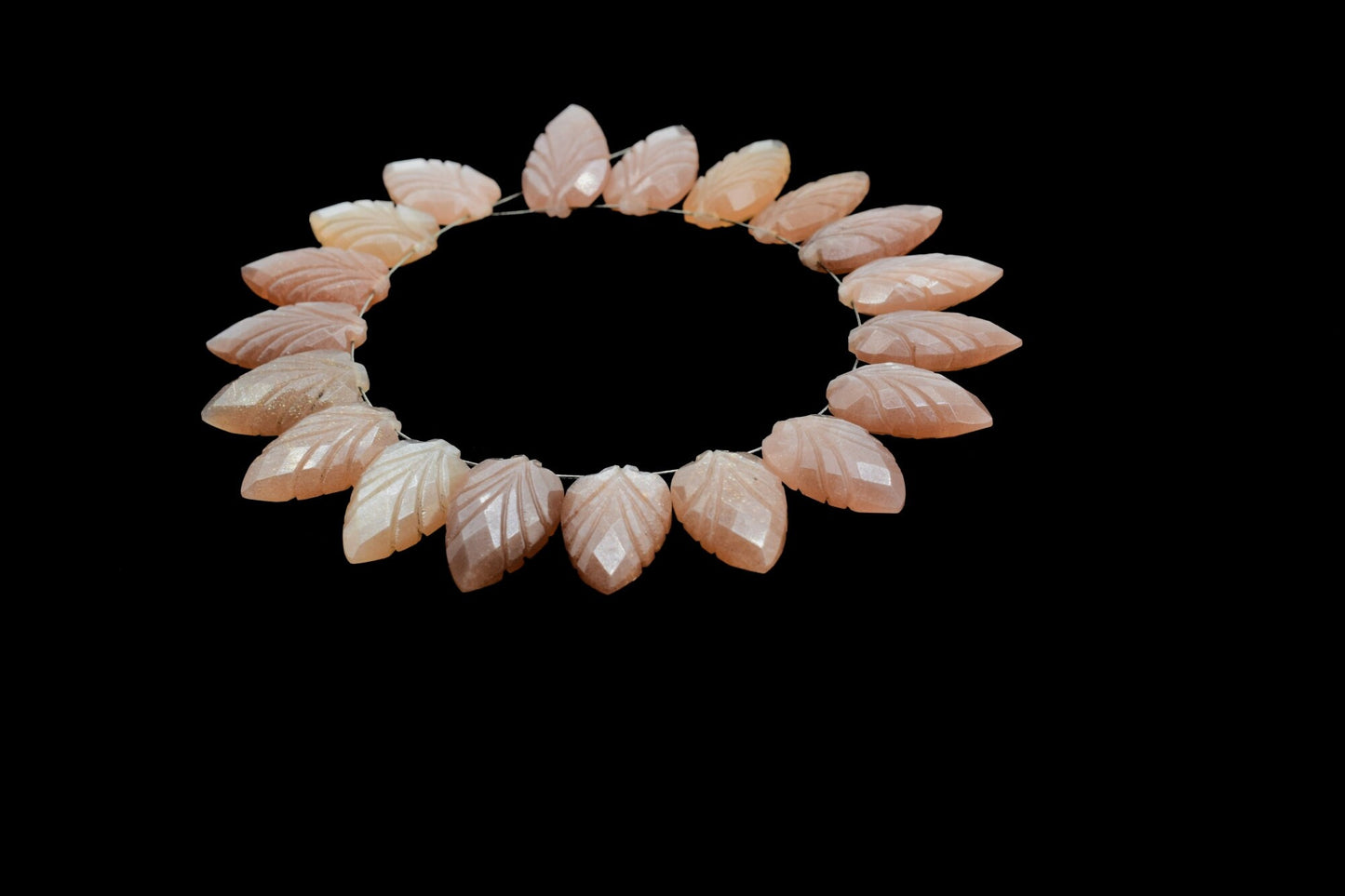 Peach Moonstone Carved Briolettes, Peach Moonstone Fancy Carved Briolettes,Natural Gemstone Beads for jewelry making,Carved Briolettes