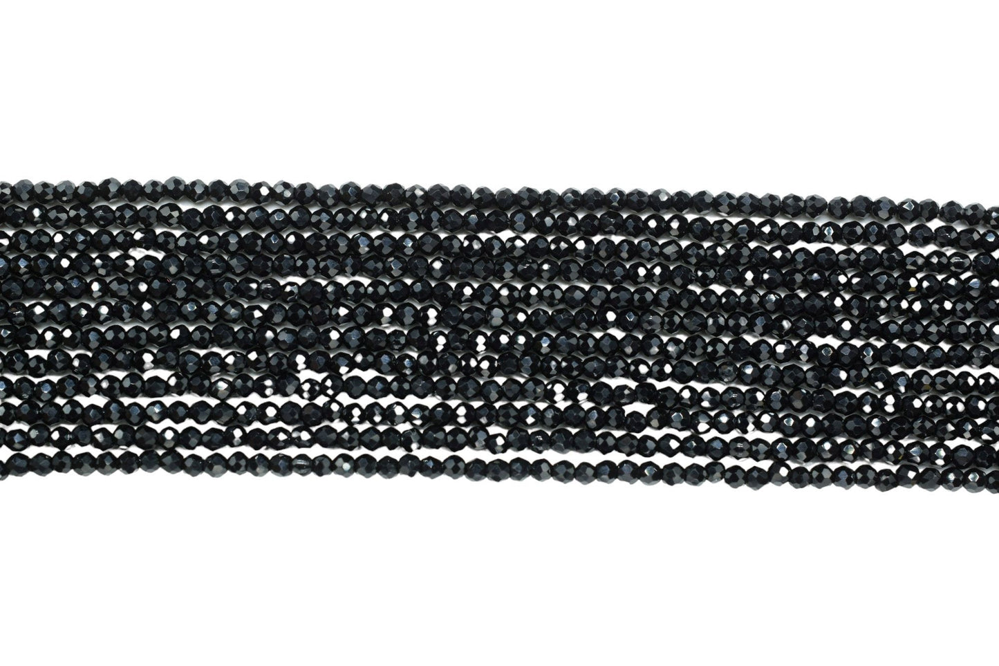 Black Onyx Faceted Beads/Beads Strand/Jewerly Making Beads/2mm Black Onyx Beads Strand/Loose Beads/Rondelle Beads/Full Strand Beads/Gift