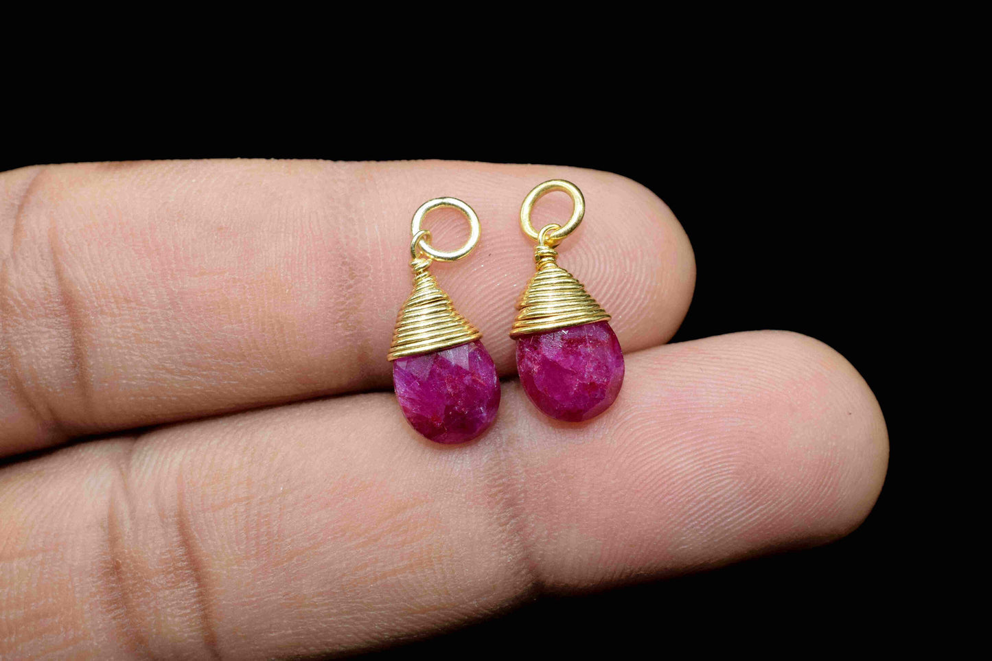 Pink chalcedony Faceted Connector,7x10mm Connector,Pendant Jewelry,Gemstone,Wire Wrapped Pendant,Wire Wrapped Necklace,hot pink chalcedony
