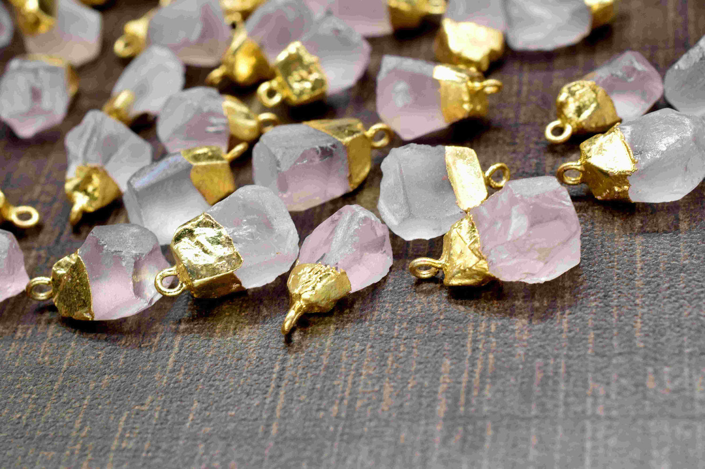 Rough Gemstone Pendant,Raw Rose Quartz Necklace,Birthstone Charm,Freeform Gemstone Pendant,Rough Gemstone Jewelry,Natural Stone Pendant,Gift