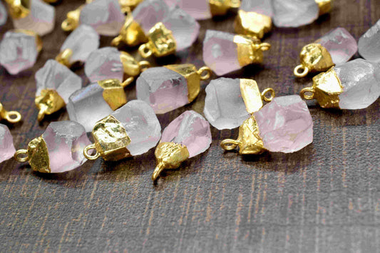 Rough Gemstone Pendant,Raw Rose Quartz Necklace,Birthstone Charm,Freeform Gemstone Pendant,Rough Gemstone Jewelry,Natural Stone Pendant,Gift