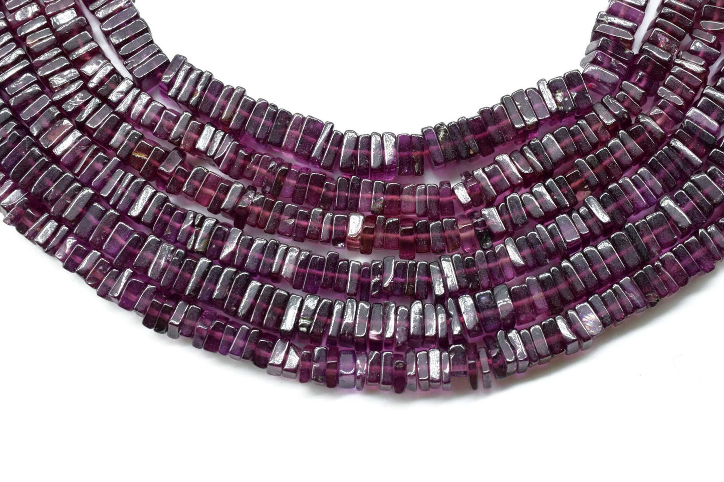 Garnet 4 to 6mm Gemstone Smooth Square Heishi Beads,Red Garnet Heishi Beads, Natural Garnet Heishi Cut Beads, Red Garnet,Square Beads,garnet