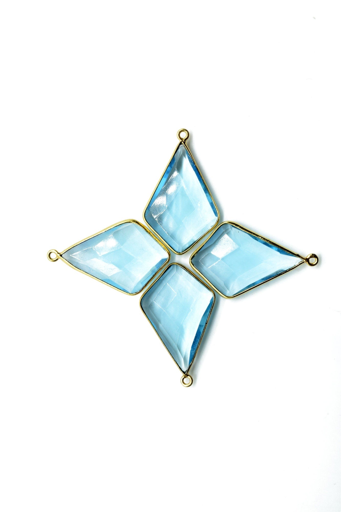 Sky Topaz 20x30mm Diamond shape single loop connectors,Sky Topaz Pendant,Hot Sky Topaz charms,Sky Topaz Pear Briolettes,Sky Topaz connectors
