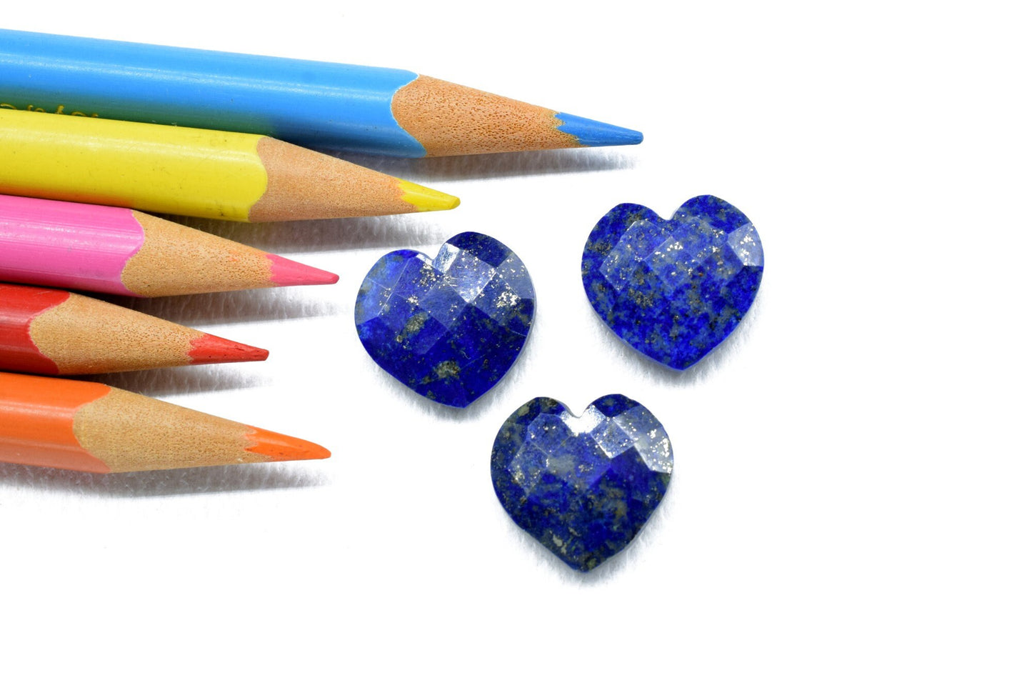 Lapis Faceted Heart 14MM Briolettes, Lapis Lazuli Carved Heart Shape Briolette Beads, Lapis Fancy Briolettes,Natural Lapis Lazuli Faceted