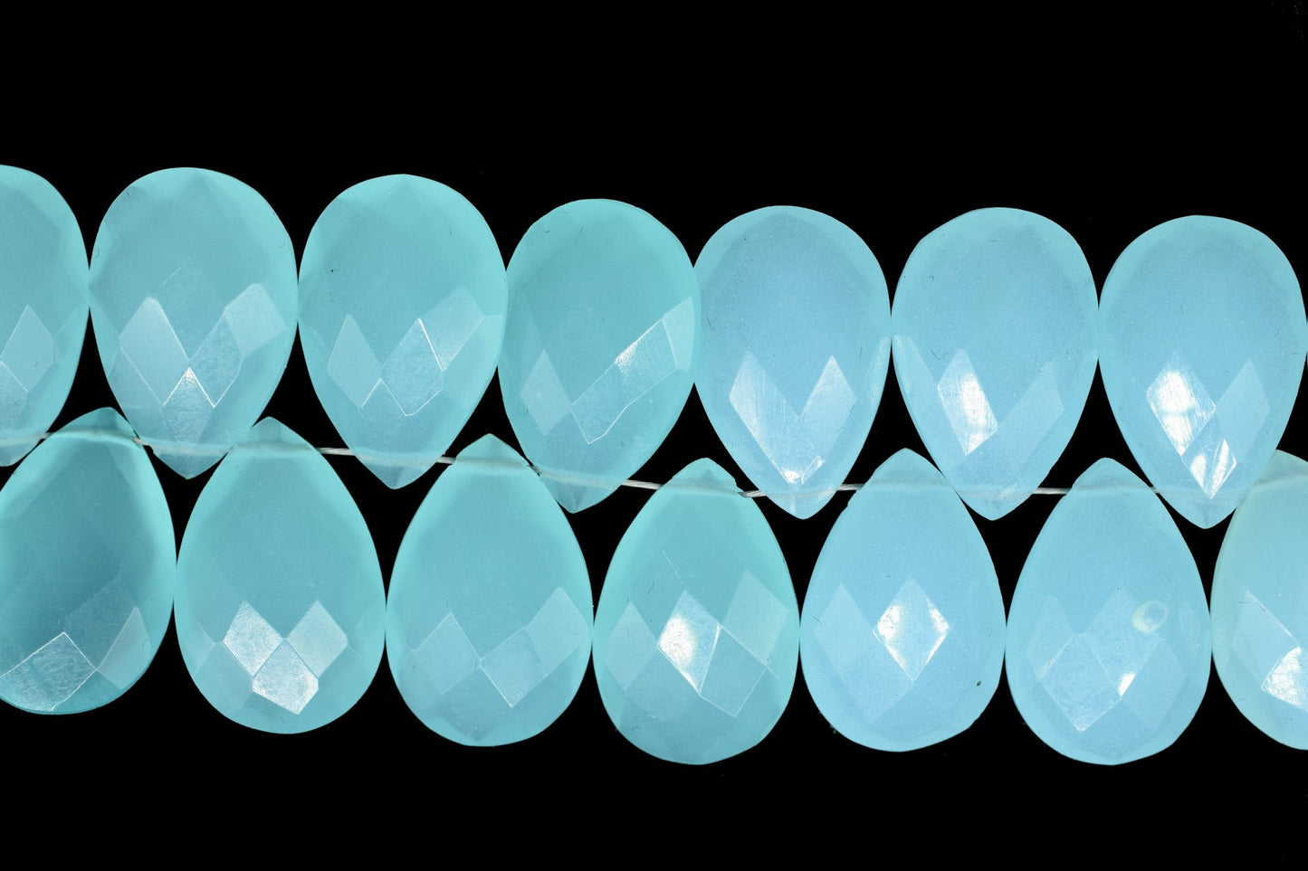 Peru Chalcedony 10x15mm Faceted Pear Shape Briolettes,Jewelry Making Gemstone,Pear Shape Beads,AAA Briolettes,Peru Chalcedony Teardrop Beads