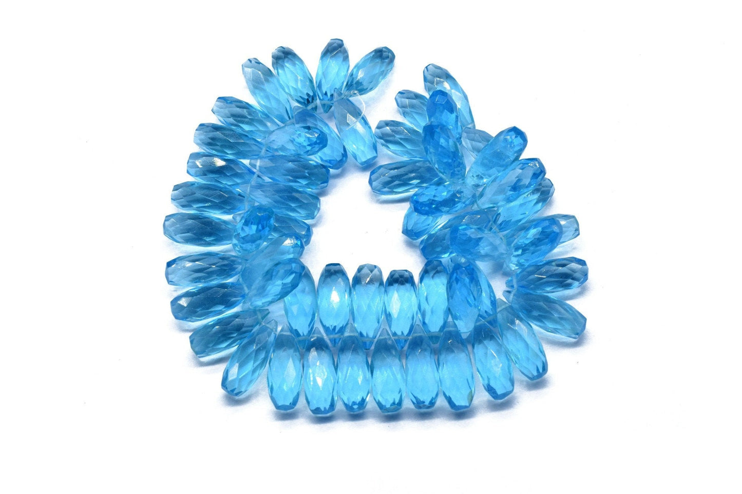 Sky Blue Topaz Faceted Drilled Teardrop Briolette,Loose Gemstones,6x16mm Briolettes For Jewellery Making,Sky Topaz Briolettes,Large Teardrop