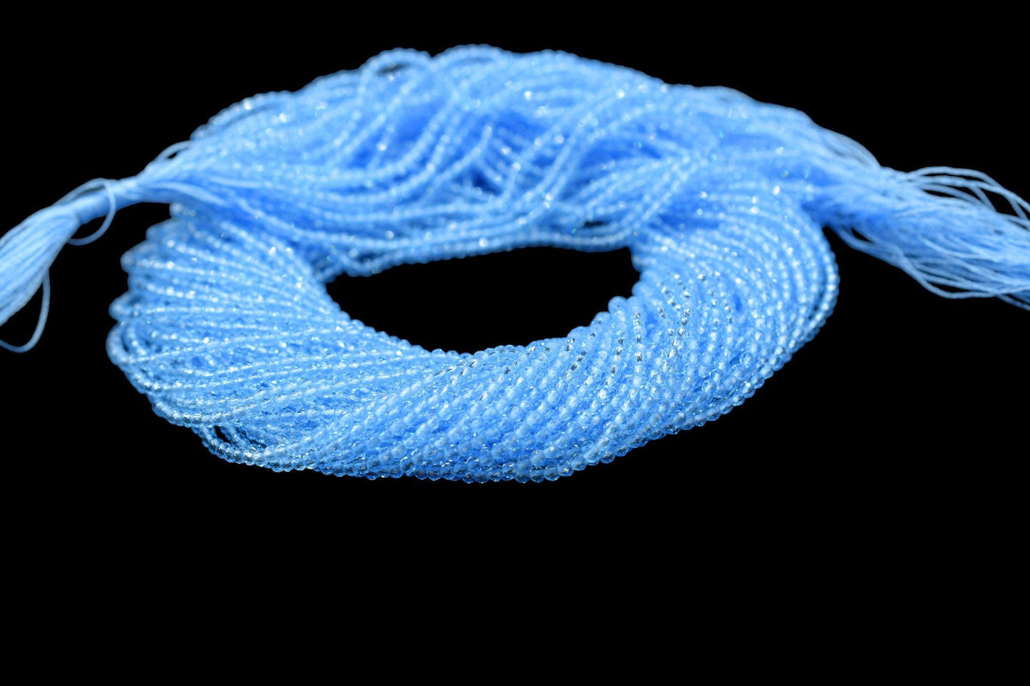 Sky Topaz Facedted Beads/Beads Strand/Jewerly Making Beads/2mm Sky Topaz Beads/Loose Gemstone Beads/Rondelle Beads/Gift