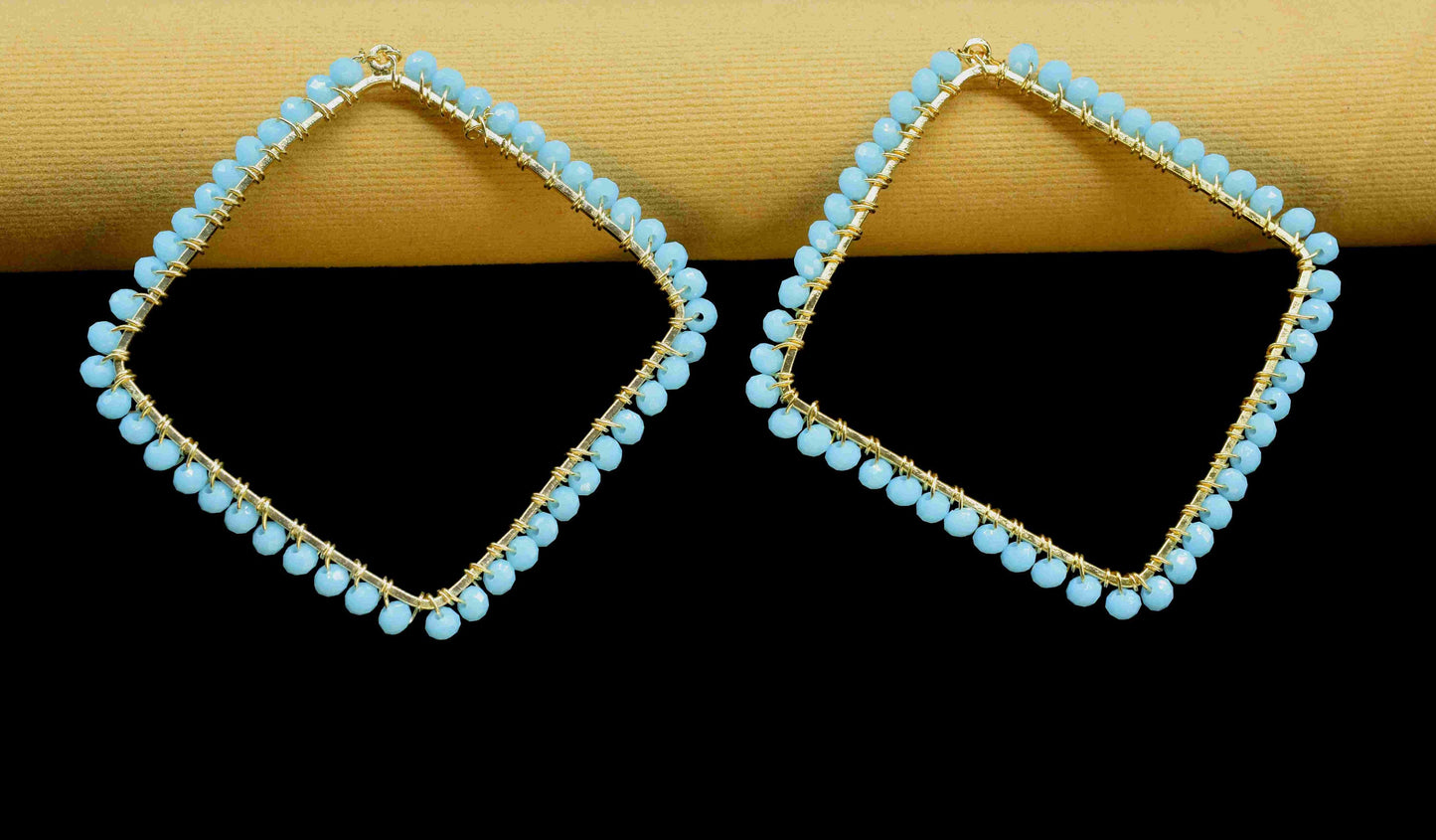 Turquoise Quartz Wire Wrapped Earring,Gemstone Component,Handmade Dangle Earring Components,Findings Turquoise Components-Pendant Necklace