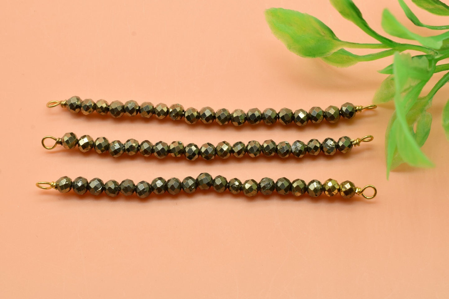 Dainty pyrite pendant,Beaded bar necklace,Minimalist jewelry,Nacklace Connector,Gemstone Bar Pendant,Simple Pendant Necklace,Mom's Gift,