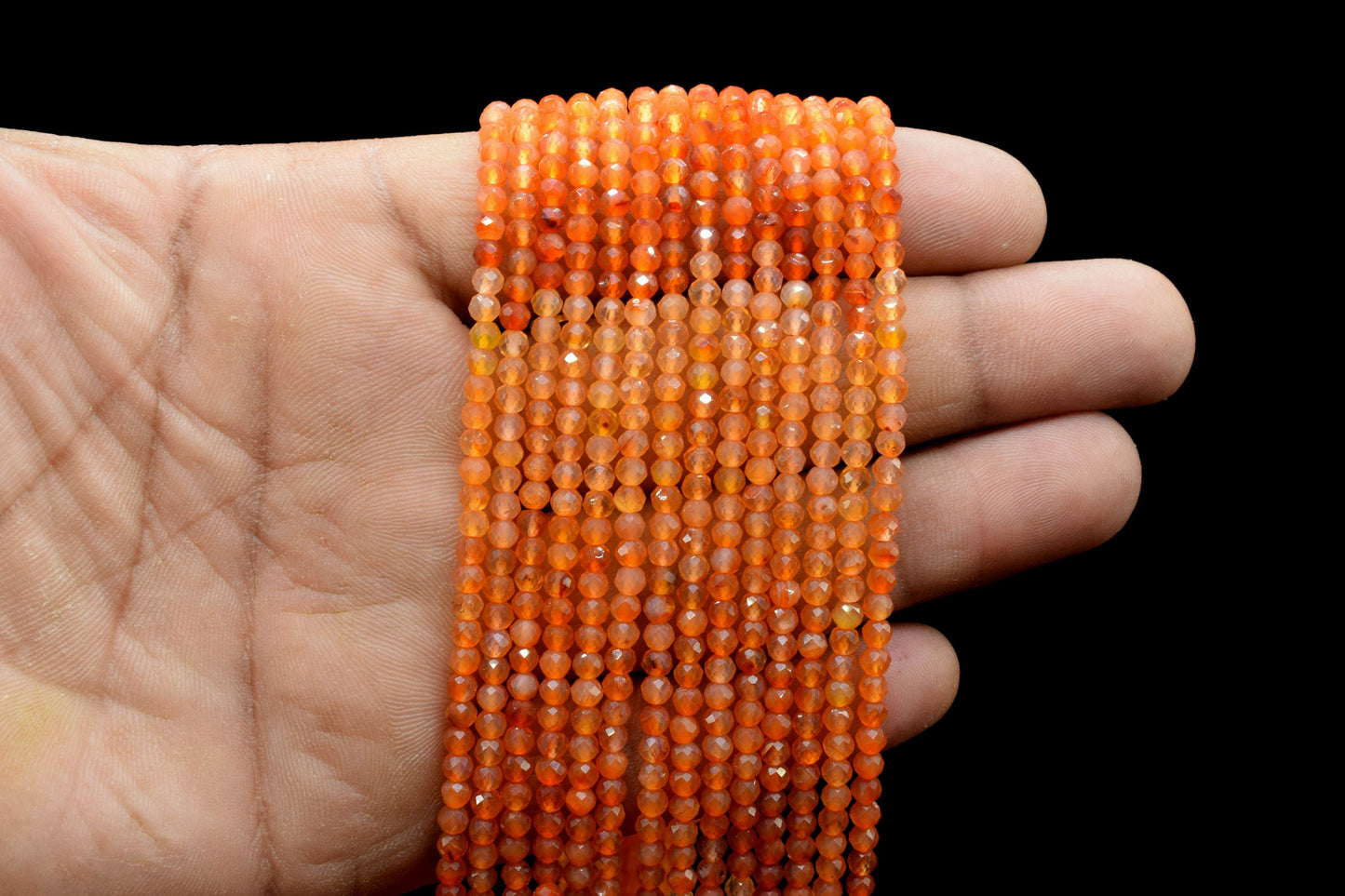 Carnelian Shaded Faceted Rondelle Bead,Gemstone Beads,Carnelian Rondelle Shaded Beads Strand,Micro faceted beads,Jewelry Making supply,