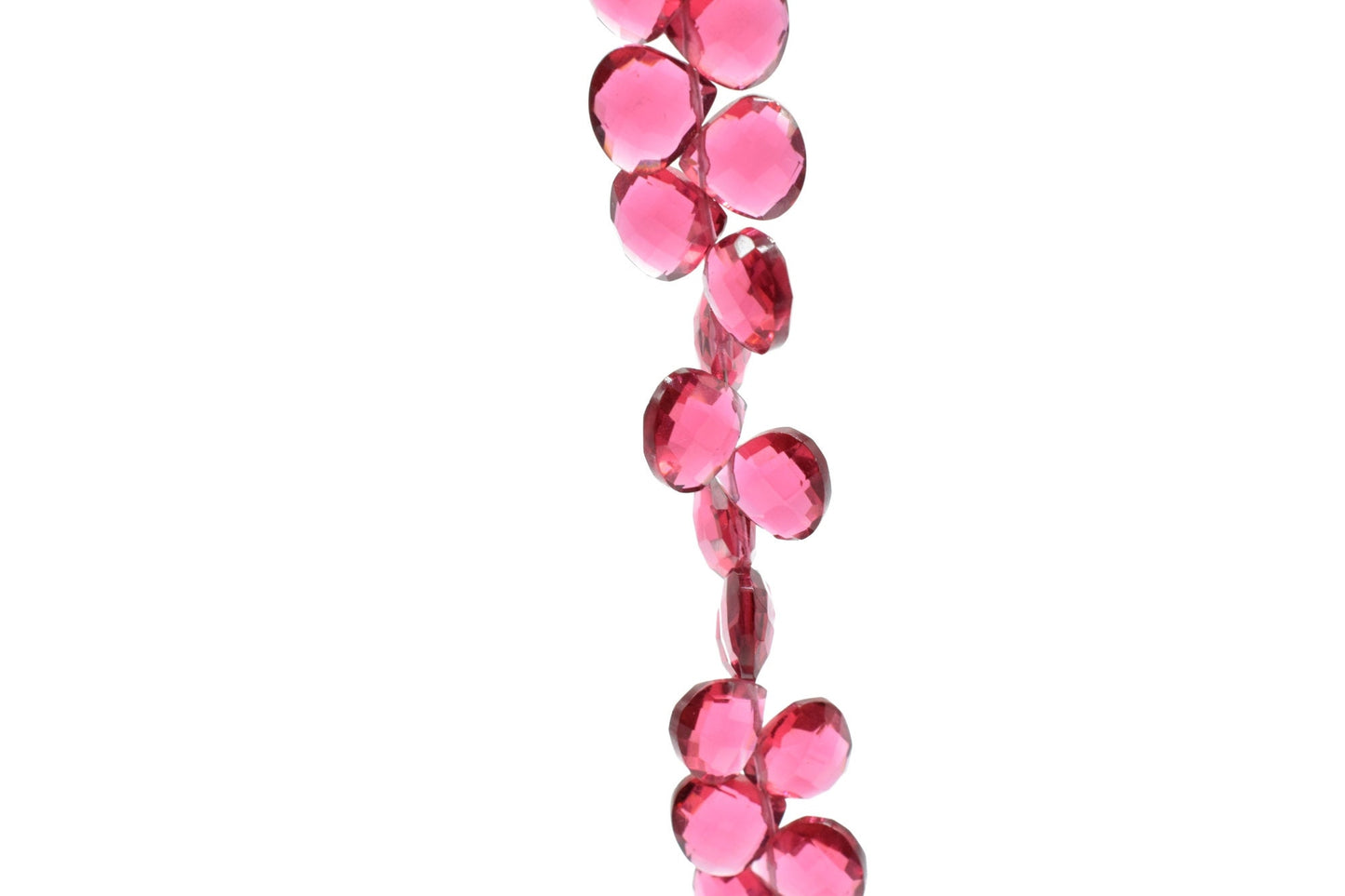 Tourmaline Heart Shape Briolettes,Precious Briolettes,10mm Heart Shape Faceted beads,Pink Briolettes,AAA Quality beads,50 pcs full Strand