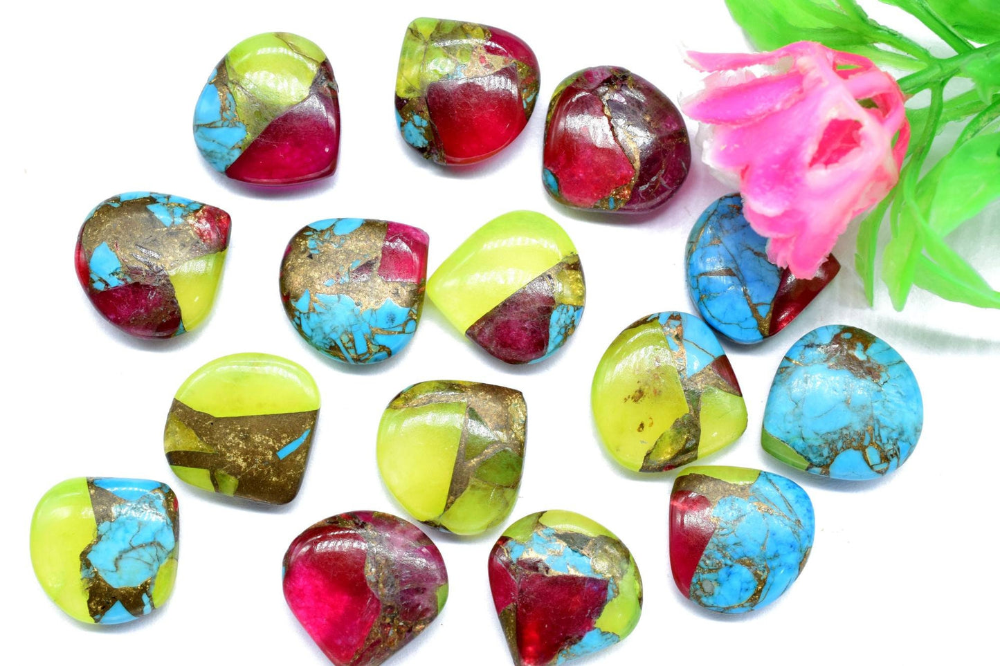 Copper Turquoise 14mm Heart Shape Briolettes,Copper Turquoise  BriolettesCopper Turquoise Jewelry Making Bead,Copper TurquoiseBeads, beads