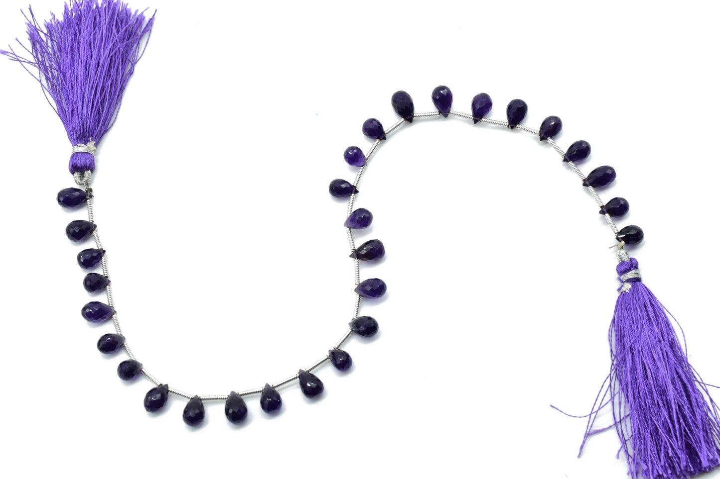 Amethyst Drop Briolettes,Amethyst Drop drilled Briolette,Amethyst briolettes strand,Amethyst Jewelry making beads,Gemstone Drop briolettes