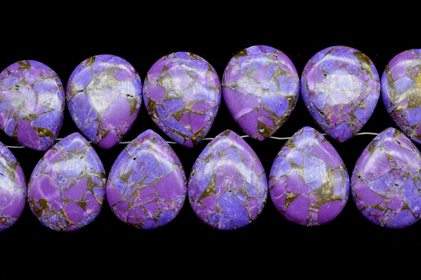 Purple COPPER Turquoise 18x23mm Smooth Pear Shape Briolettes,18x23mm Smooth Plain Pear Shape Briolettes,Calibrated Gemstones,Pear Shape bead