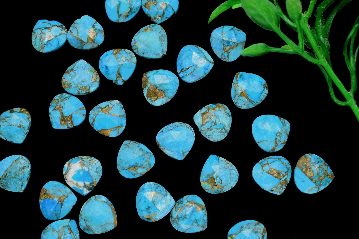 Natural Copper Turquoise 10mm Faceted Heart Shape Briolette,Turquoise Heart Shape Briolette,Copper Turquoise Jewelry,Jewelry Making supplies