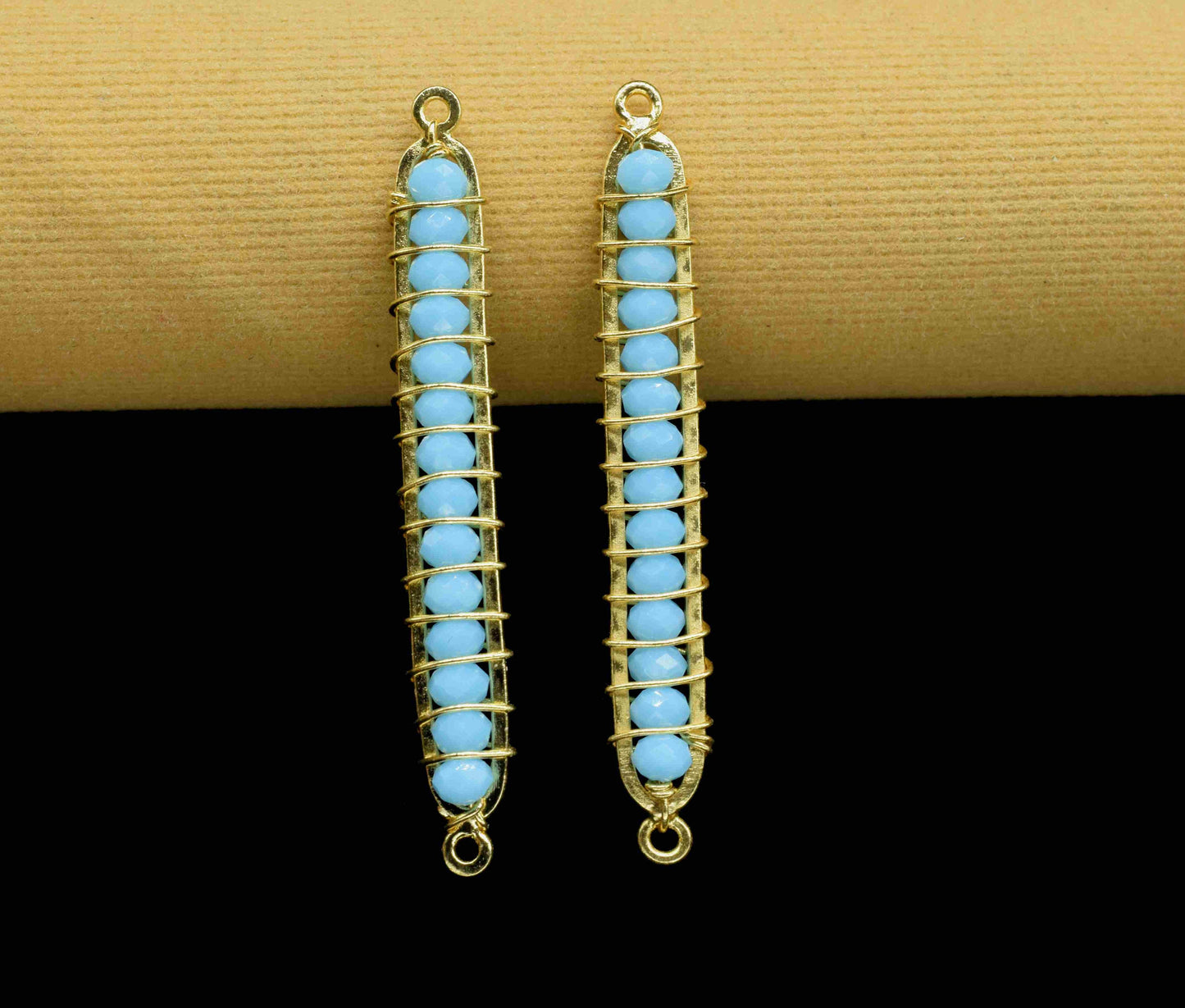 Turquoise beaded Bar Finding Connector,Bar Pendant,Turquoise Necklace,Turquoise Bar Bracelet,Beaded Bar Finding Component,Turquoise jewelry,