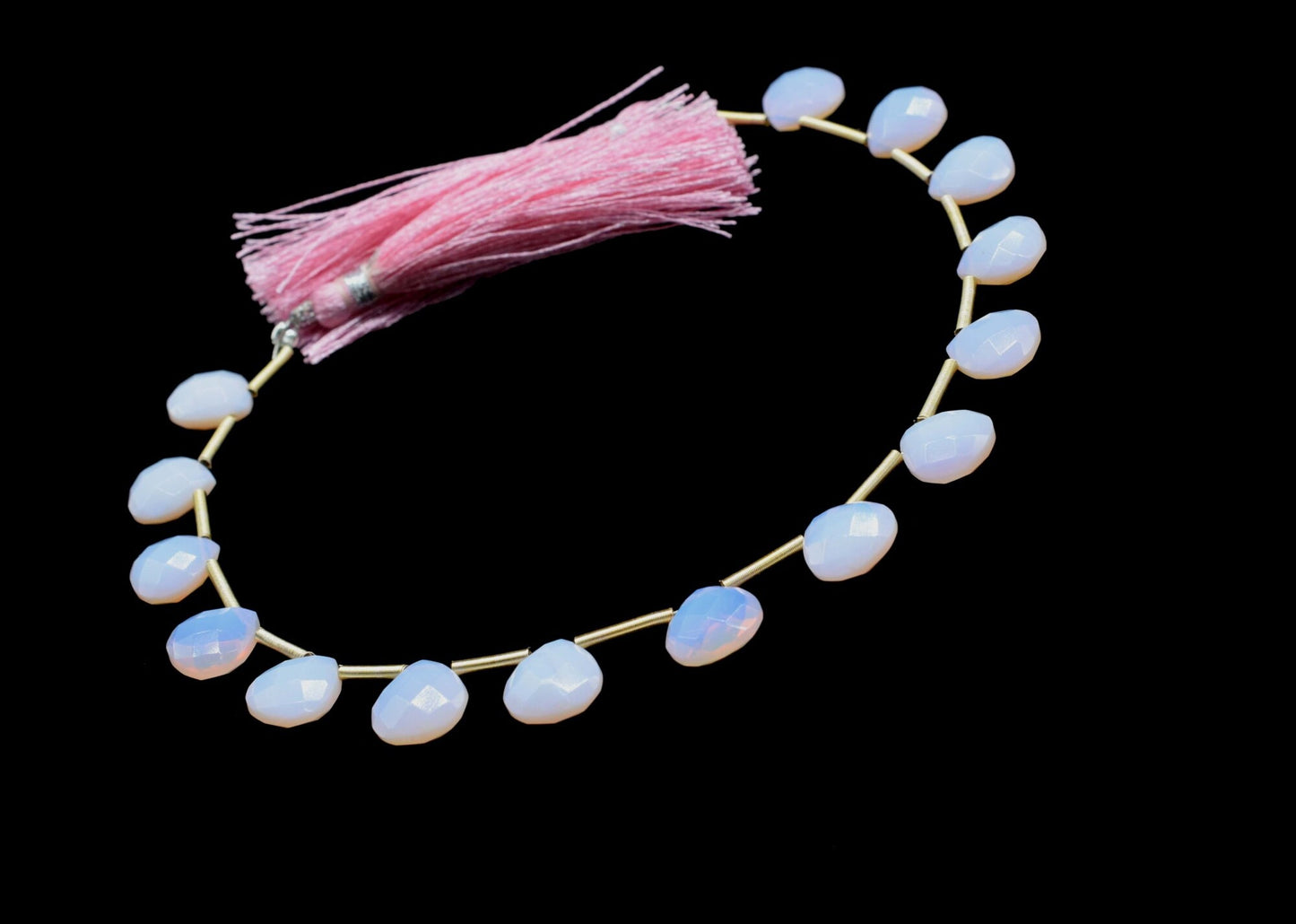 Pink Opal Faceted Heart Shape Briolettes,Opal Gemstone Heart Beads,Pink Opal 9 inch strand,Jewelry Making Supplies,Pink Opal Heart jewelry