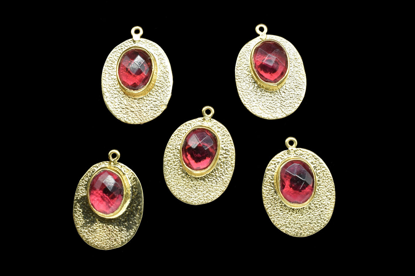 Pink Tourmaline Charm Pendant,Handmade Connector,Component Pendant jewelry,Gemstone Oval Shape Pendant,Matt Earrings,Finding Oval Components