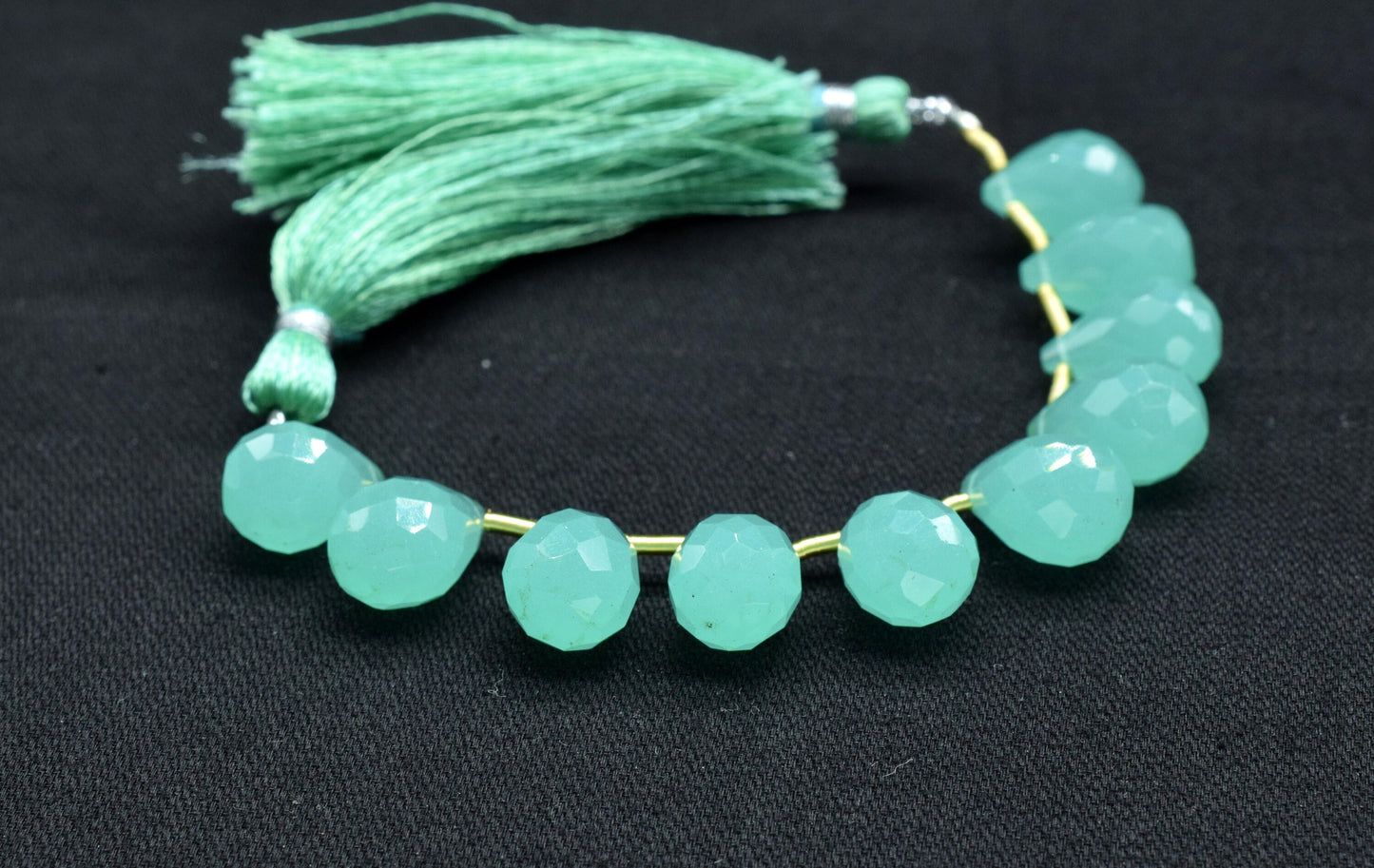 Aqua Chalcedony Teardrop Shape Briolette, 10x14mm Drop Beads , Aqua Chalcedony Faceted Drop Shape Briolette , AAA Quality Briolette