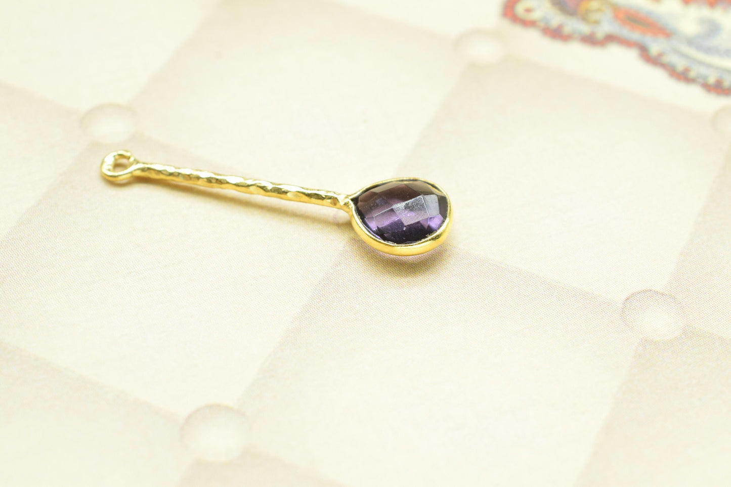 Flashy Amethyst Pendant/Gemstone Component/Faceted Amethyst Earring /Single Bail Charm/Necklace Pendant/Heart Shape Charm/Wholesale Supply