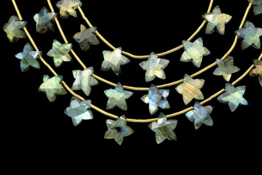 10 Pieces Strand Labradorite star Faceted Beads,Labradorite Star Shape Briolette,Sold By Strand,Labradorite star briolettes,Briolette Strand