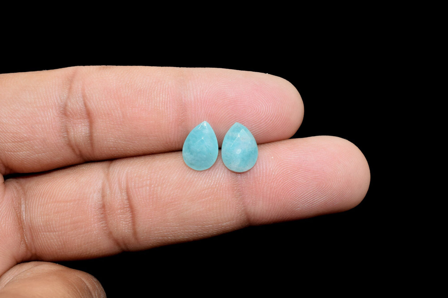 Amazonite Faceted 7x10mm Pear Shape Beads,Amazonite Pear Shape Briolettes,Amazonite Teardrop,Pear Shape Briolettes,Amazonite Briolettes bead