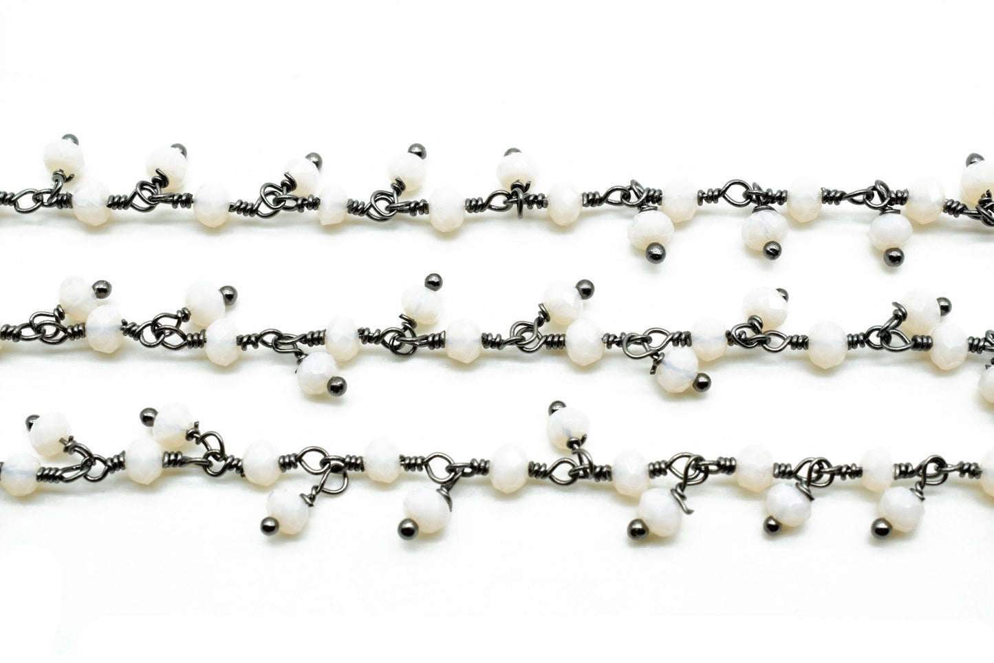 Chalcedony Cluster Beaded Chain,Bead Chain,Dangling Chain,Thick Chain, Gold Wire Wrapped chalcedony Beaded chain,Handmade beaded chains