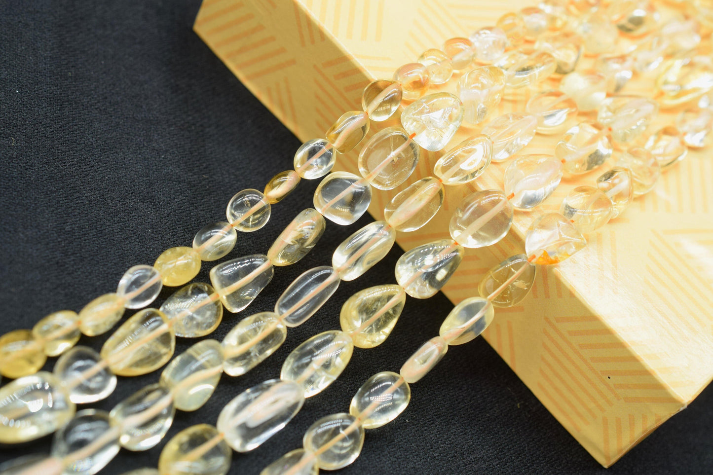 Natural Gemstone Nuggets Beads/Smooth Beads/Jewelry Making Craft/Citrine Nuggets Beads/Handmade Jewelry/Jewelry Component/B'day Gift