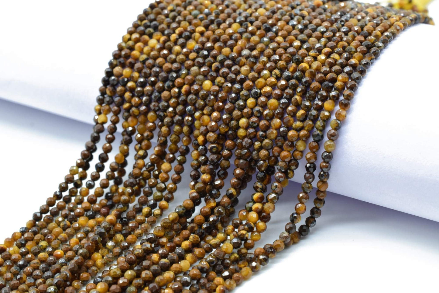 AAA Tiger Eye Faceted beads,Gemstone Rondelle Beads,Jewelry Making beads,Yellow Tiger beads,2-2.5mm beads,micro Faceted beads,13 inch strand