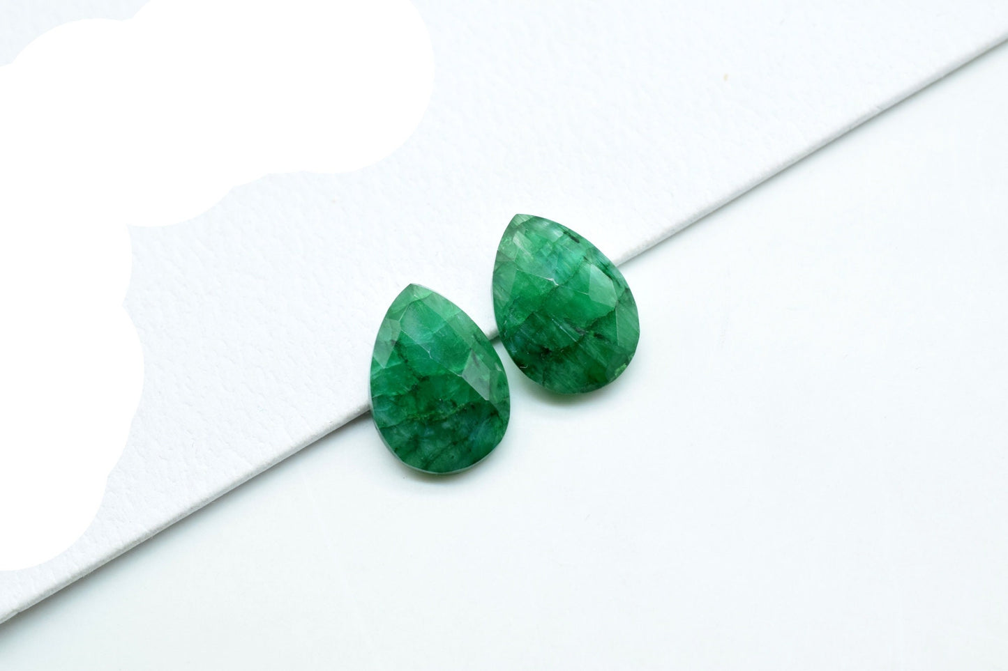 Emerald Faceted pear shape Briolettes,Gemstone for jewelry,Emerald 10x14mm Pear Beads,Pear Shape Briolettes,Emerald Briolettes,Emerald Beads