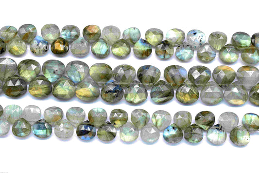 Labradorite Finest AAA Quality Faceted 8mm Heart Shape Briolettes,Flashy Labradorite Pendant, Labradorite Faceted Briolette,Gemstone Beads