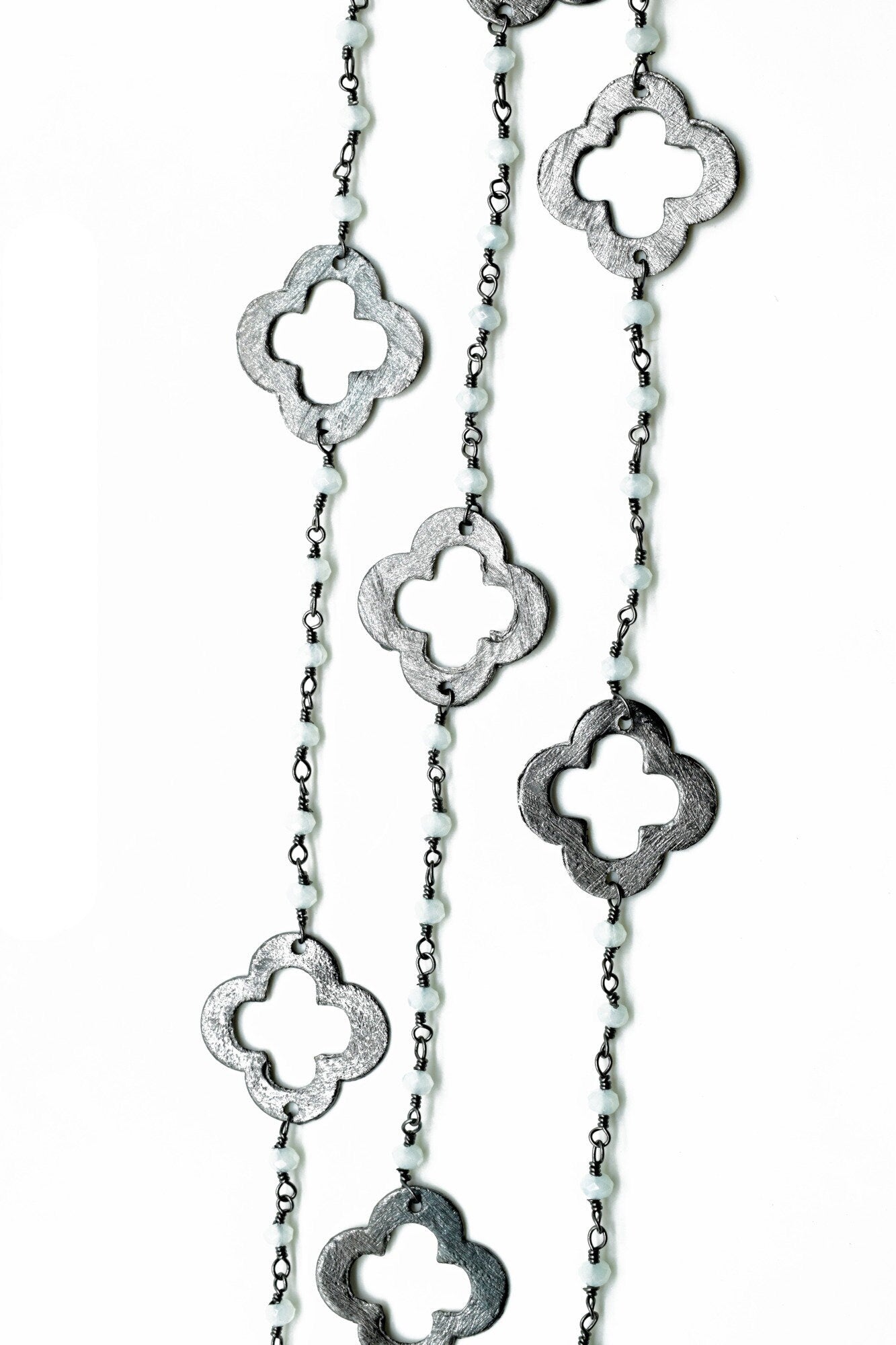 Aqua Chalcedony 3mm Beaded Chain,Aqua Chalcedony charms Rosary ,Gold Plating Wire Wrap Chain,Aqua Chalcedony Brass chain,jewelry making gift