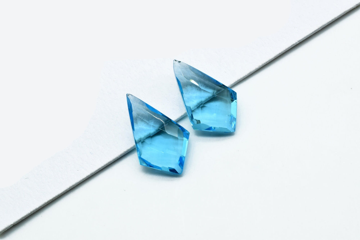 Sky Topaz Faceted Fancy Pear Shape Briolettes,12x20mm Fancy Pear Beads,Sky Topaz Fancy Beads,Sky Topaz Quartz Briolette,Fancy Faceted beads