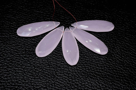 Natural Pink Chalcedony Long drop 10x30mm Briolettes,Side drilled Briolette,Tear Drop Briolettes,jewelry supplies,Top Quality Briolette,