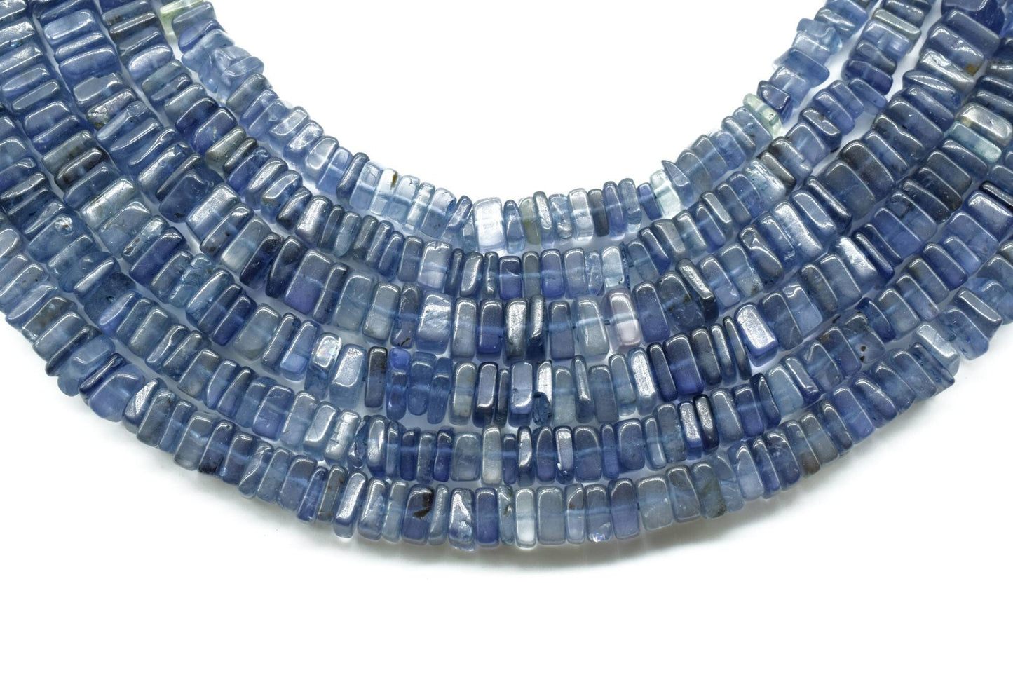 Natural Kyanite Heishi Square Shape Beads,4to 6 mm |Natural Kyanite Beads |Smooth Kyanite Heishi Beads |Jewelry Making Supply,Kyanite Heishi