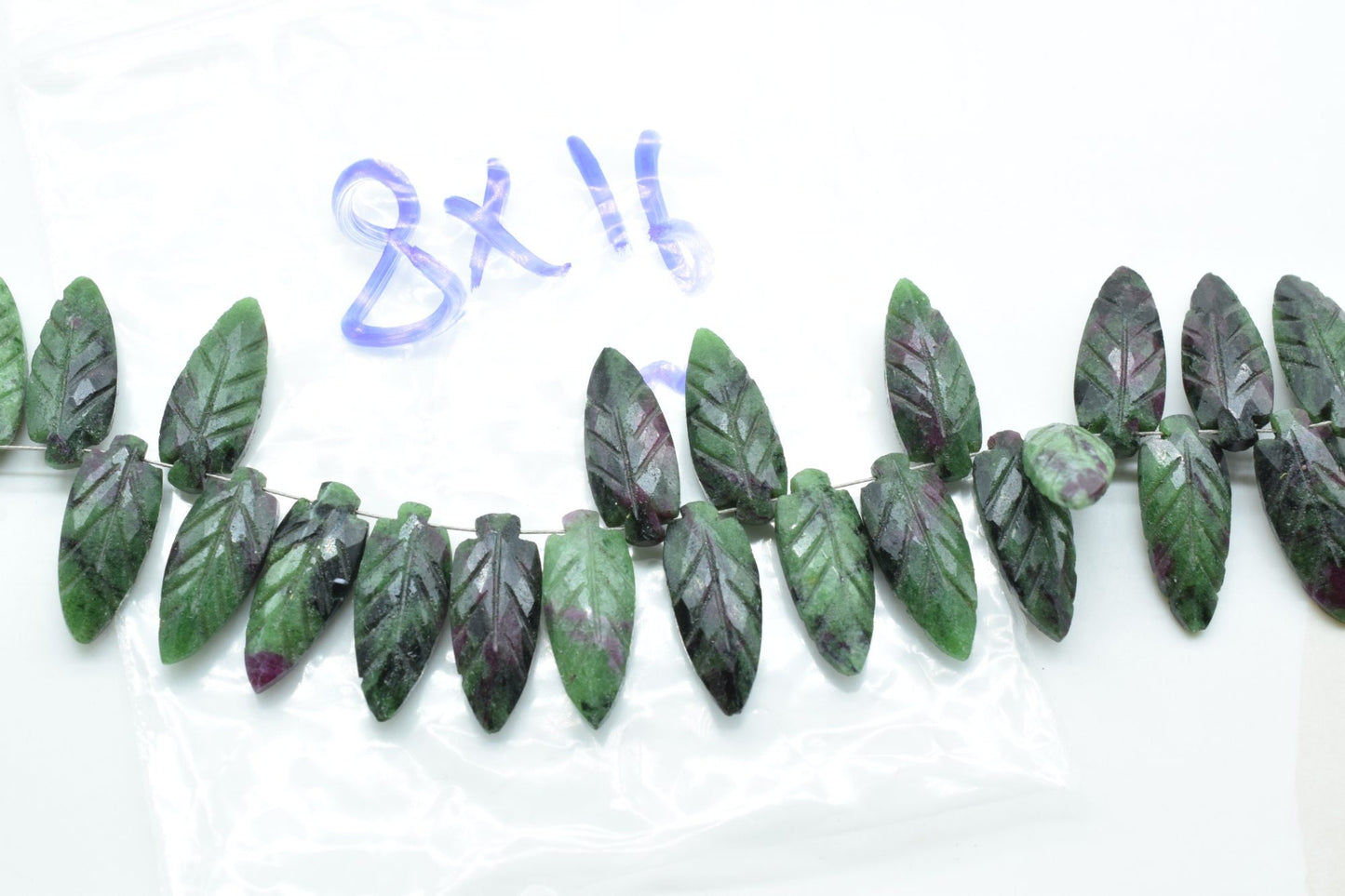 Natural Ruby Zoisite 8x20mm carved Briolettes,,Gemstone Briolettes,Ruby Zoisite Carved Briolettes,Ruby Zoisite Carved Fancy Shape Briolette