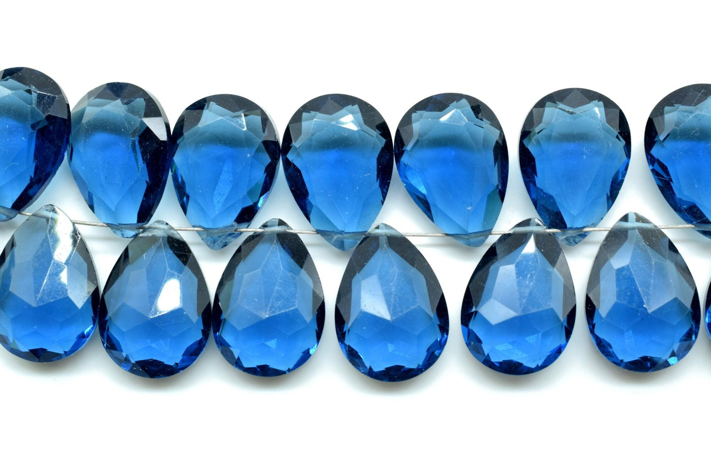 NATURAL TEAL Moss Kyanite 9x13mm Faceted Pear Shape Briolette,Kaynite Briolette pack,Superb Item at Low PriceFinest Quality Briolette,beads