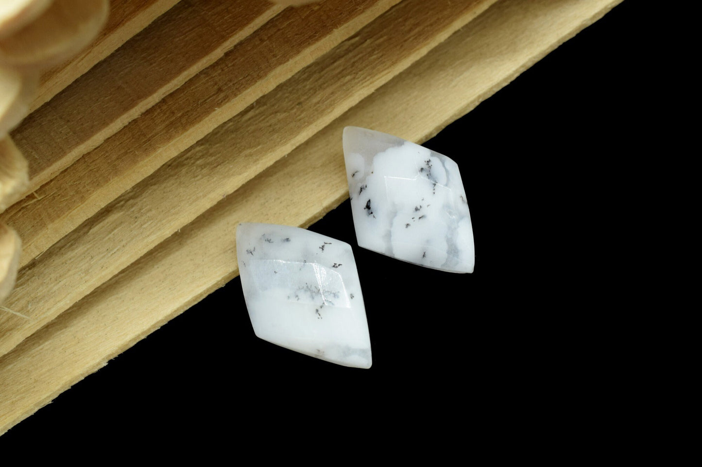 Dendrite Opal 12x18mm Faceted Diamond shape Briolettes,fancy briolette beads,Dendrite opal Beads,Natural Dendrite Opal Faceted stones