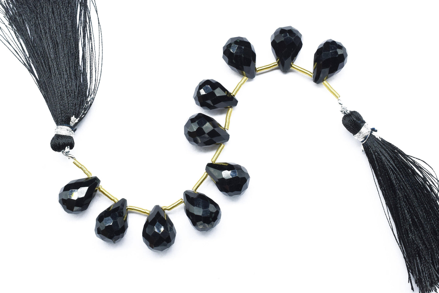 Black Onyx Teardrop Shape Briolette, 10x14mm Drop Beads ,AAA Quality Briolette, Black Onyx Briolette, Black Onyx  Briolette, Gemstone Beads