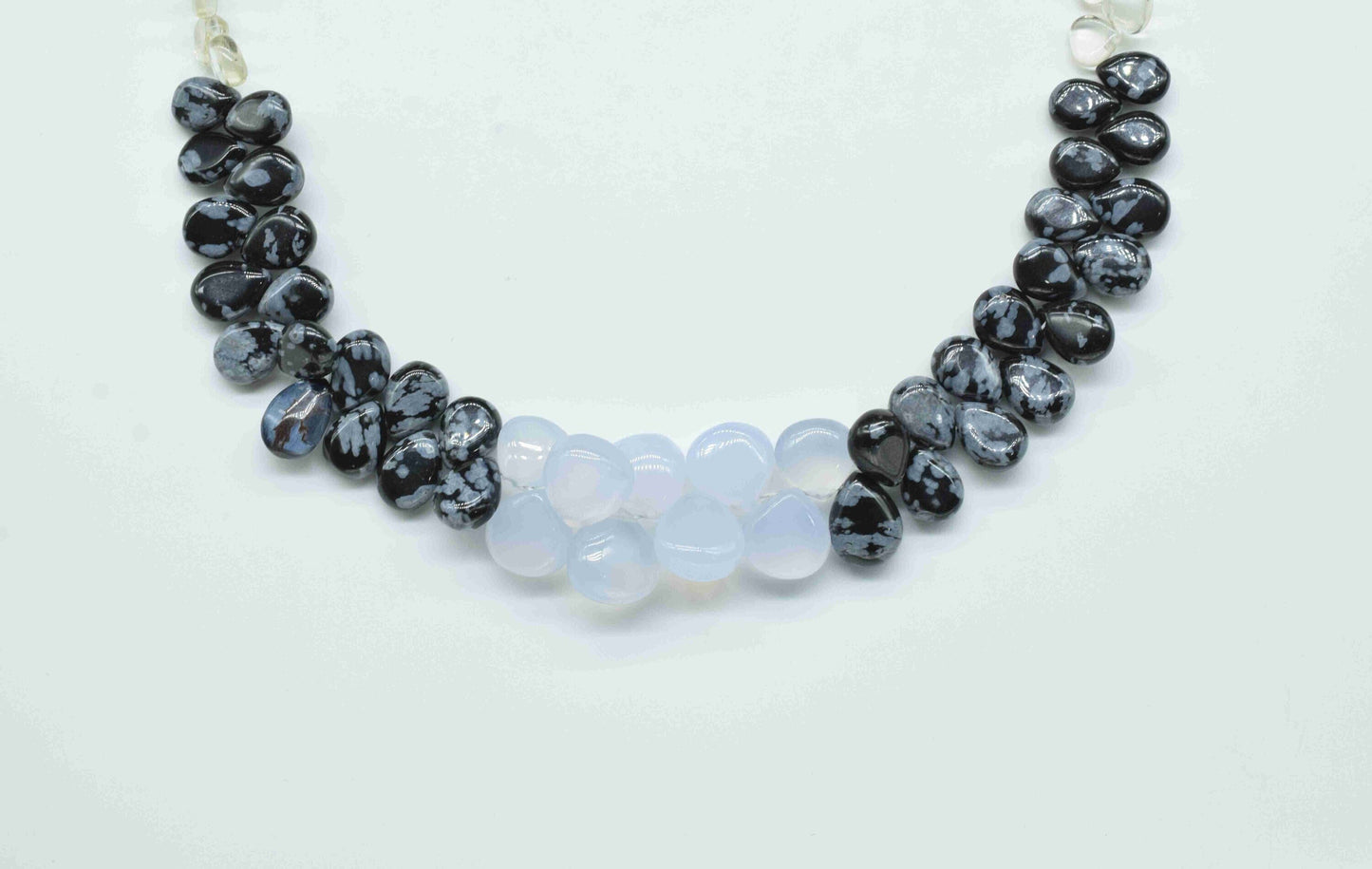 Dendrite Opal Teadrop Beads,Tiny Heart Shape Necklace,Multi Gemstone Smooth Briolettes,Handmade Beads jewelry,Station Link,loose Beads Gift