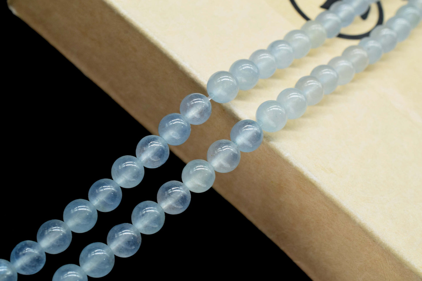 Blue Jade Smooth Gemstone 6mm To 7mm Round Shape Briolettes,Blue Jade Strands Jewelry,Light Blue Jade Gemstone 15 Inch Beads Strands Jewelry
