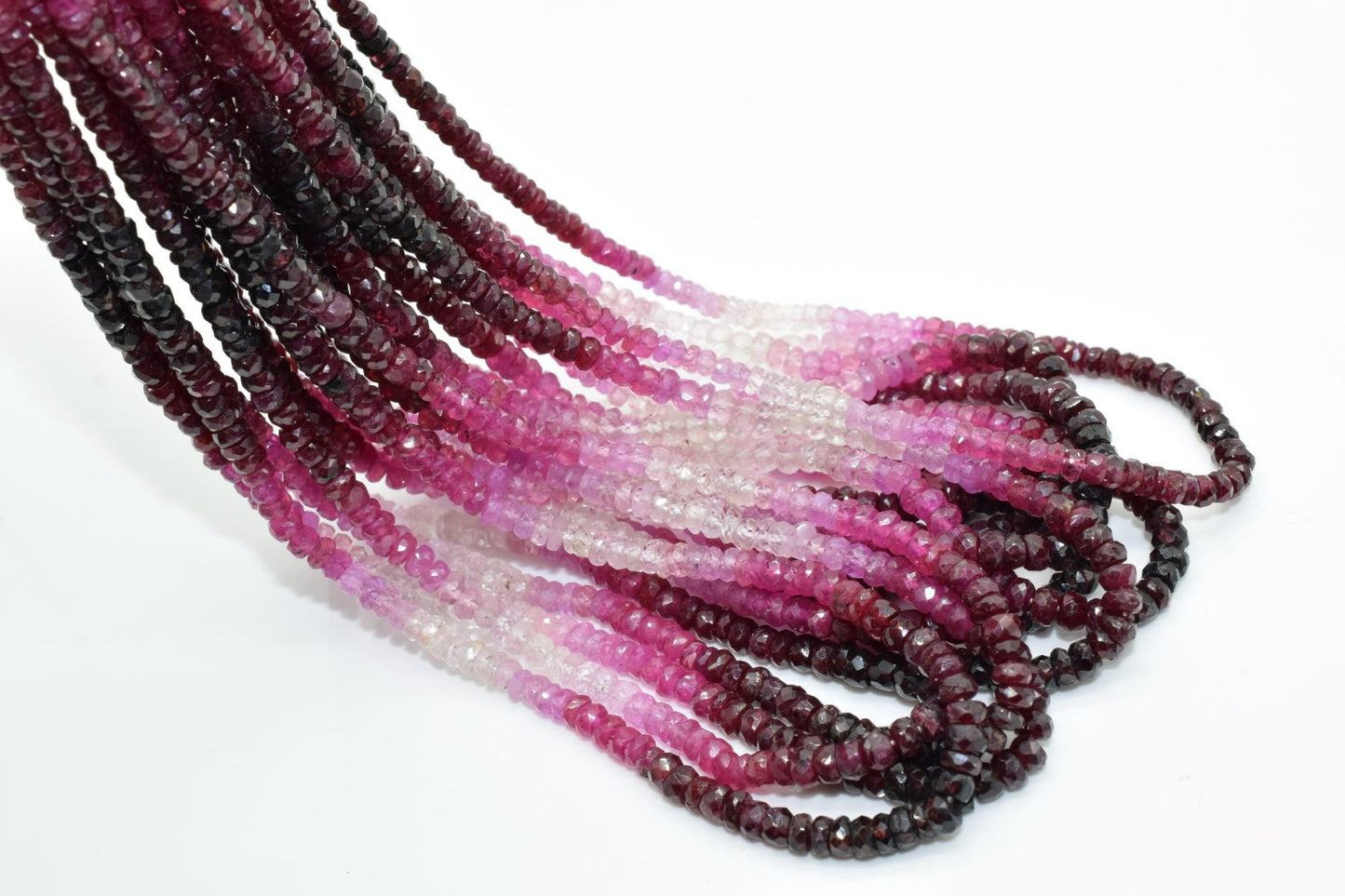 Ruby shaded faceted beads,Natural Ruby Rondelle Beads,3mm to 3.5mm faceted beads,ruby faceted beads,jewelry making supply,ruby beads strand