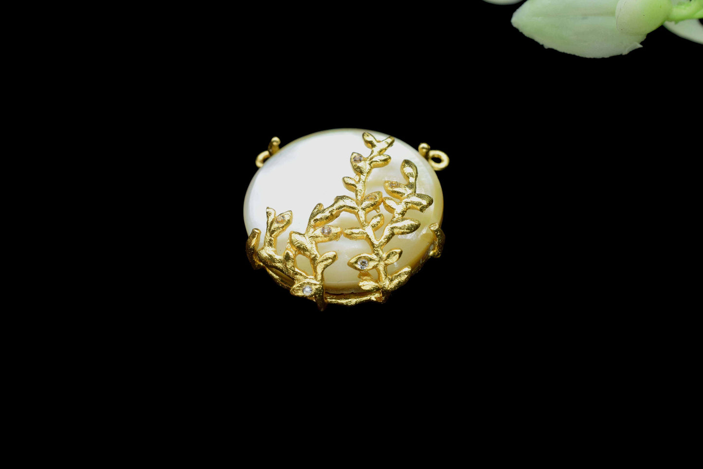 Natural Freshwater Pearl 20mm Round Shape Pendant,Pearl Pendant For Necklace jewelry,Pearl Smooth Round Leaf Pendant,Pearl Cabechon Charm