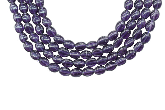 Amethyst Smooth Oval Beads,Amethyst Quartz Smooth Beads,Loose Beads for Jewelry Making,Amethyst Plain Oval Beads,Amethyst Smooth Nuggets