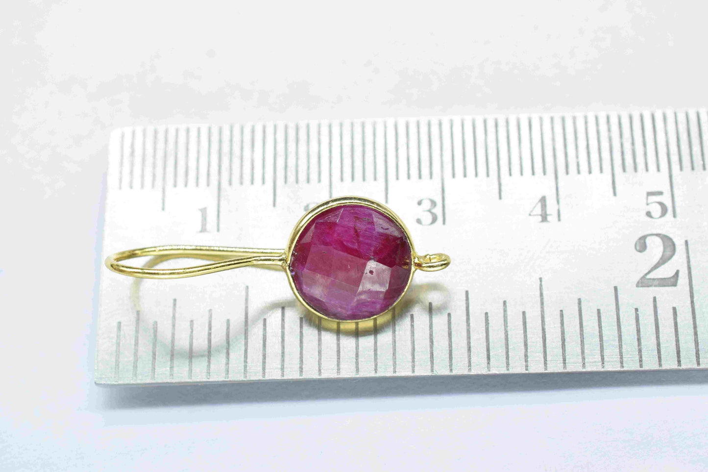 Ruby 10mm Round Connector,Earring Connectors Studs Jewelry,Bezel Rim Earring Connector,Handmade Bezel Connectors,Jewelry Craft Supplies,Gift