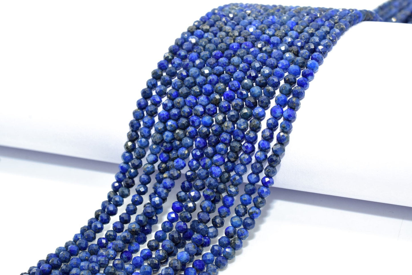 Lapis Lazuli Beads,3mm to 3.5mm faceted Beads,Dark Blue stone beads,Semi Precious Beads,Tiny Spacers beads,fine quality beads,Natural stone