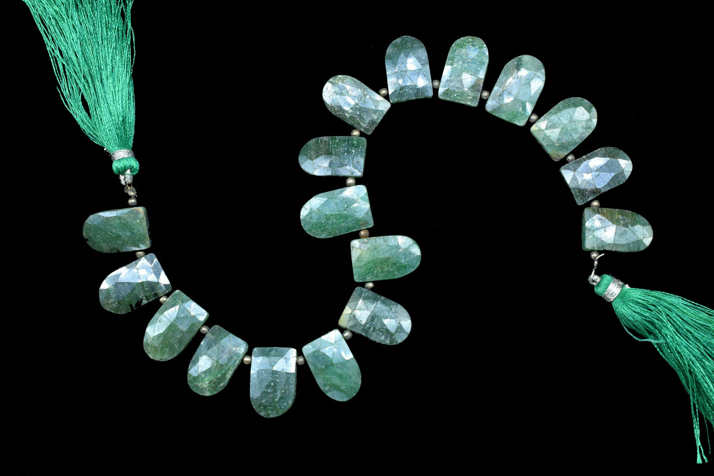 Natural Nephrite jade U Shape Briolettes,Green Gemstone Faceted Beads,Nephrite Beads strand,Micro faceted Beads,Nephrite strand jewelry